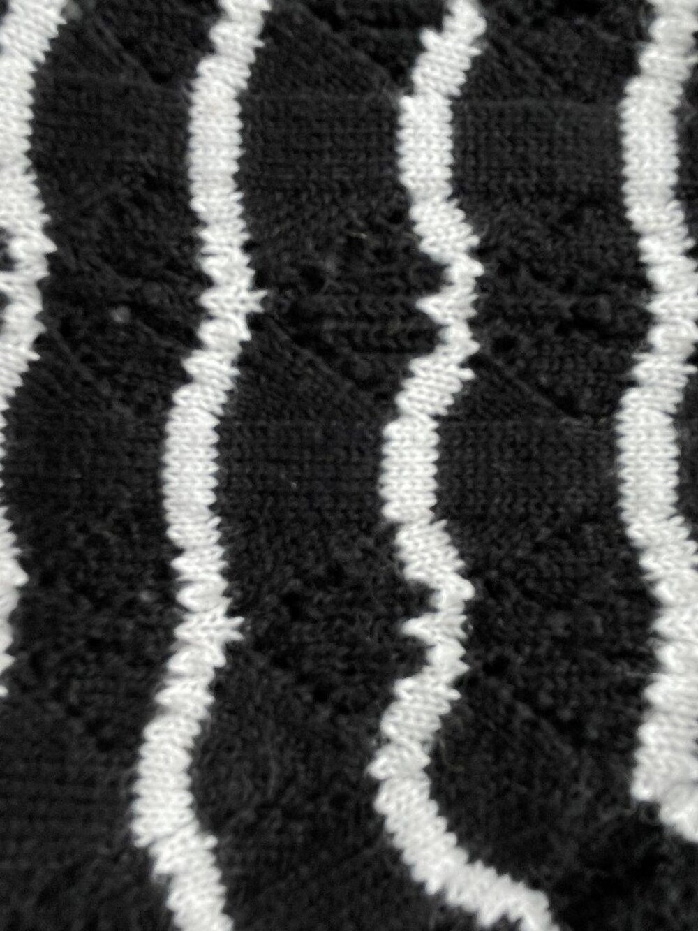 J.Crew 100% Cotton Short Sleeve Cardigan Black White Stripe Large Coastal - Picture 5 of 6